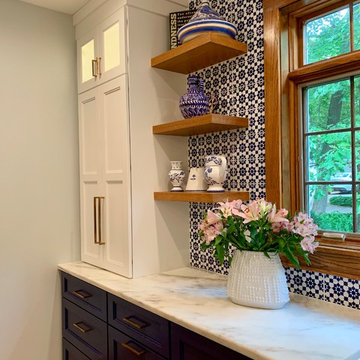 Blue and White Delightful Kitchen Remodel