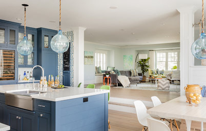 Tranquil Blue-and-White Kitchen Packs In Style and Function