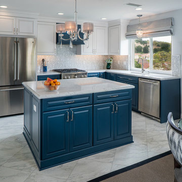 Blue and White Kitchen