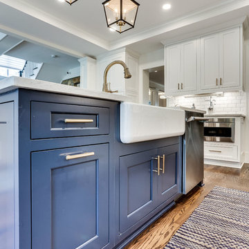 Blue and White Kitchen Design, Arlington, VA