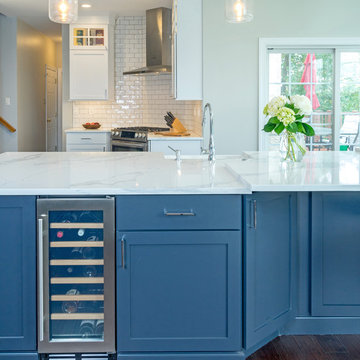 Blue and White Kitchen in Yardley