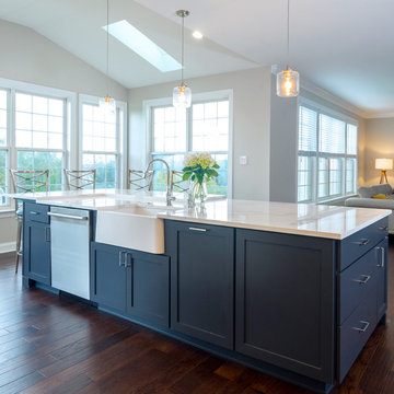 Blue and White Kitchen in Yardley