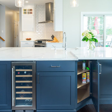 Blue and White Kitchen in Yardley