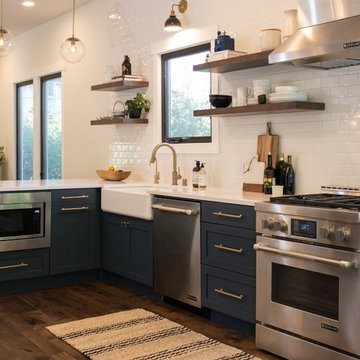 Blue and White Kitchen Wallingford, Seattle