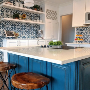 Blue & White Modern Farmhouse Kitchen