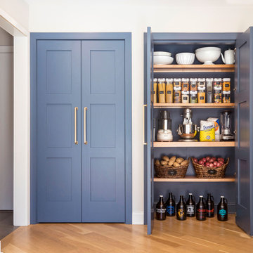 Blue & White Transitional Kitchen: Pantry
