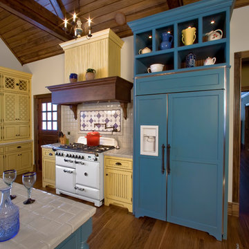 Blue & Yellow French Country Kitchen