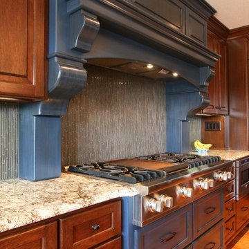 Blue Cabinets with Glaze - Bismarck, ND
