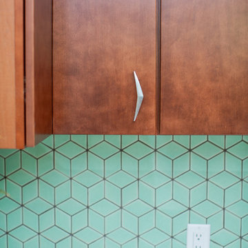 Blue Diamond Backsplash Tile