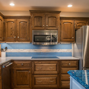 Blue Transitional Kitchen