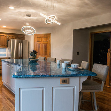 Blue Transitional Kitchen