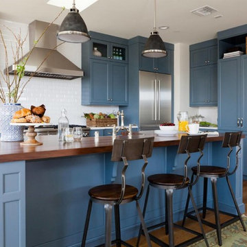 Bold Blue Kitchen