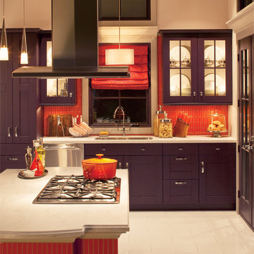 Bold Orange Backsplash