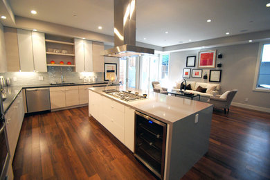 Inspiration for a huge contemporary kitchen remodel in San Francisco