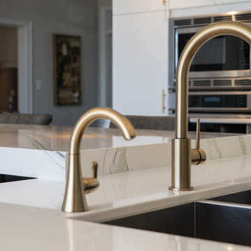 Bourassa - Modernized Marble with Gold Accents