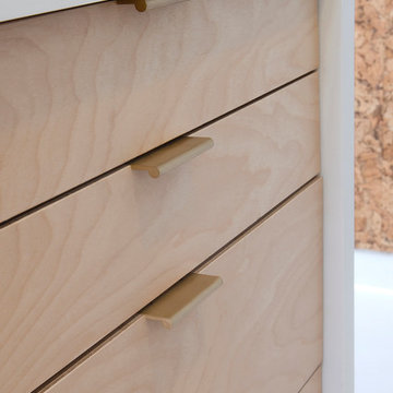 Brass kitchen drawer handles