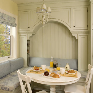 Breakfast nook with built in seating and storage
