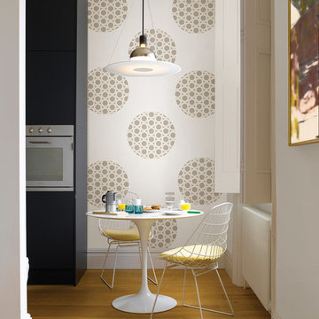 Breakfast Nook with WallPops Zoe Dots