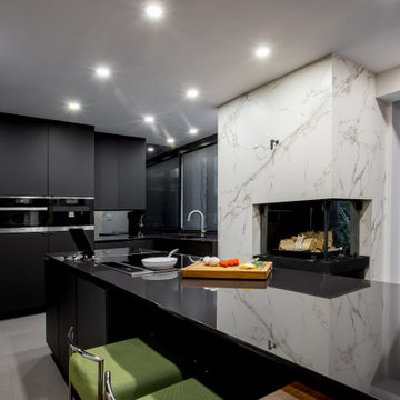 Breathtaking Black Modern Kitchen