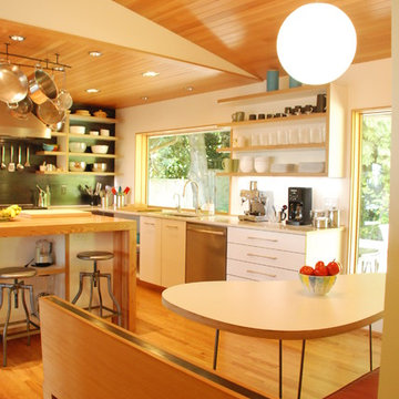 Brian & Caron's Mid-Century Kitchen, Dining & Living Room