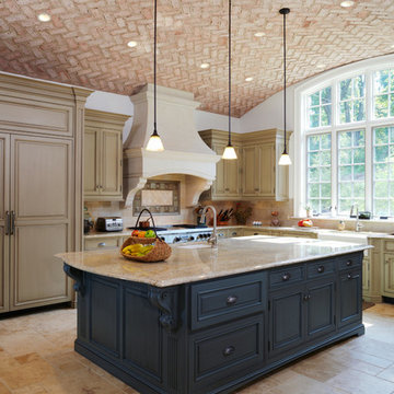 Brick Arched Ceiling in Kitchen