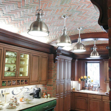 Brick Arched Ceiling kitchen