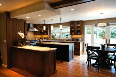 Inspiration for a large farmhouse kitchen remodel in Seattle