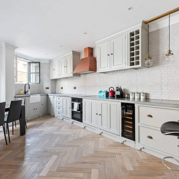 Bright and airy open plan feature kitchen