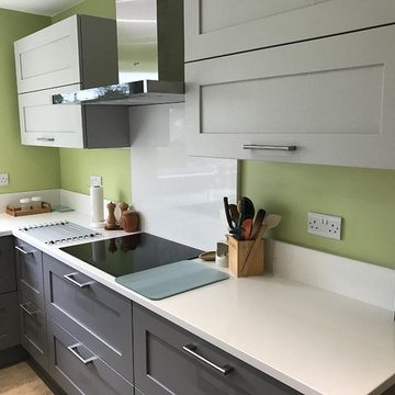 Bright and modern painted shaker kitchen