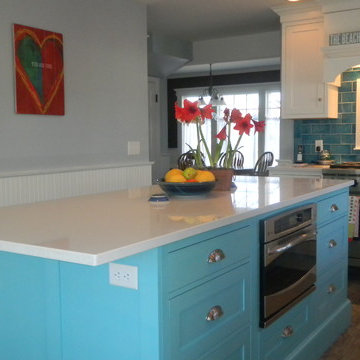 Bright, Colorful, Beach Kitchen