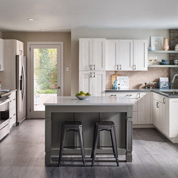 Bright, Contemporary Kitchen with Kitty Hawk and Chesapeake Door Styles