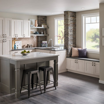 Bright, Contemporary Kitchen with Kitty Hawk and Chesapeake Door Styles