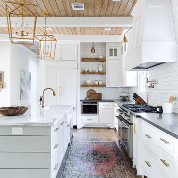 Bright Gold & White Modern Farmhouse on East 8 1/2