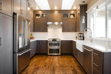 Bright Kitchen with Gray Cabinets