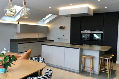 Bright open plan contemporary kitchen space in North West London