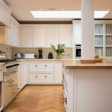 Bright spacious shaker style kitchen in Kensington