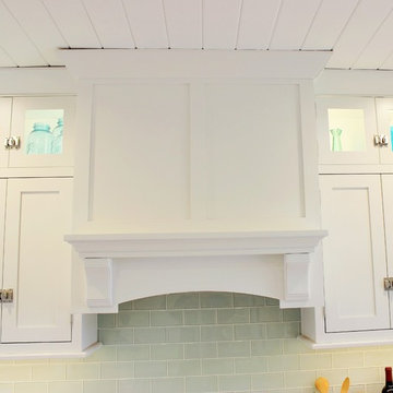 Bright White Inset Kitchen With Shiplap Ceiling Milan, IL