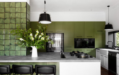 Before & After: From Classic Clutter to Green Dream Kitchen