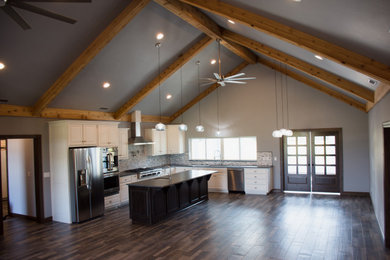 Example of a minimalist kitchen design in Other