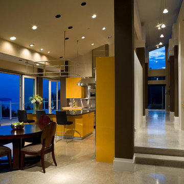 British Properties, Vancouver - Spicy Custom Modern Kitchen with a Pizza Oven