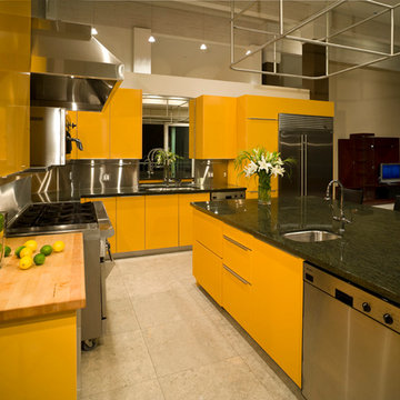British Properties, Vancouver - Spicy Custom Modern Kitchen with a Pizza Oven