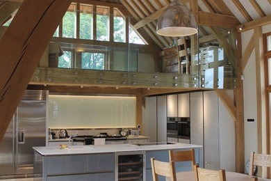This is an example of a country kitchen in Hampshire.