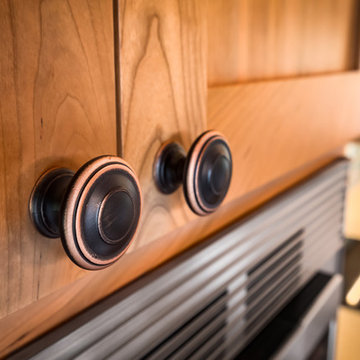 Bronze Cabinet Knobs in Traditional Kitchen Remodel