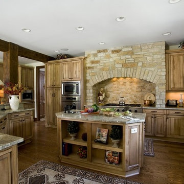 Brookhaven Knotty Cherry Cabinetry with Natural and Black Glaze