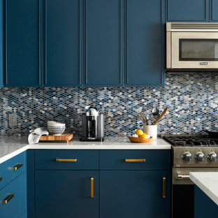 Photo of a midcentury kitchen in New York.
