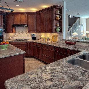 Traditional kitchen ideas - Elegant kitchen photo in Houston