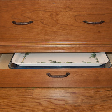 Brown/Nilon Toe Kick Drawer (Open)