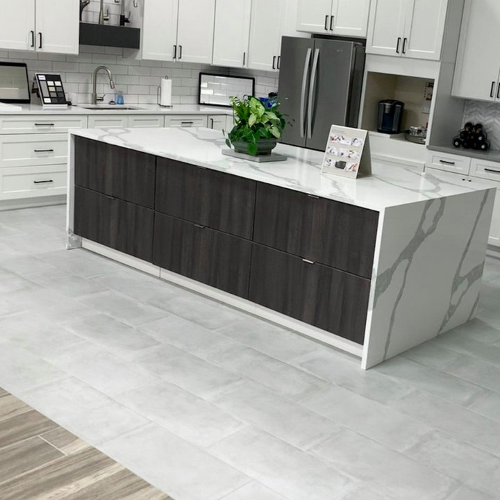 Quartz Waterfall Kitchen Island Photos & Ideas Houzz