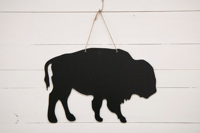 Buffalo chalkboard with holes for hanging