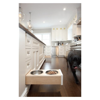 Built in Dog Bowls Transitional White Kitchen Hierarchy Architecture Design PLLC Houzz